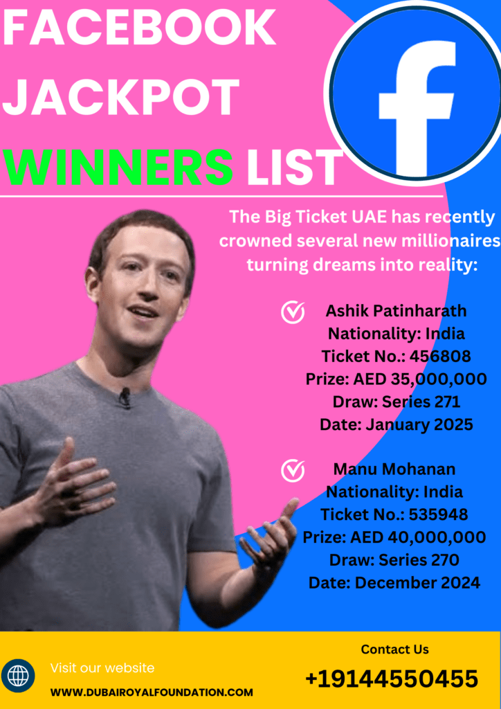 Facebook Jackpot Winners list